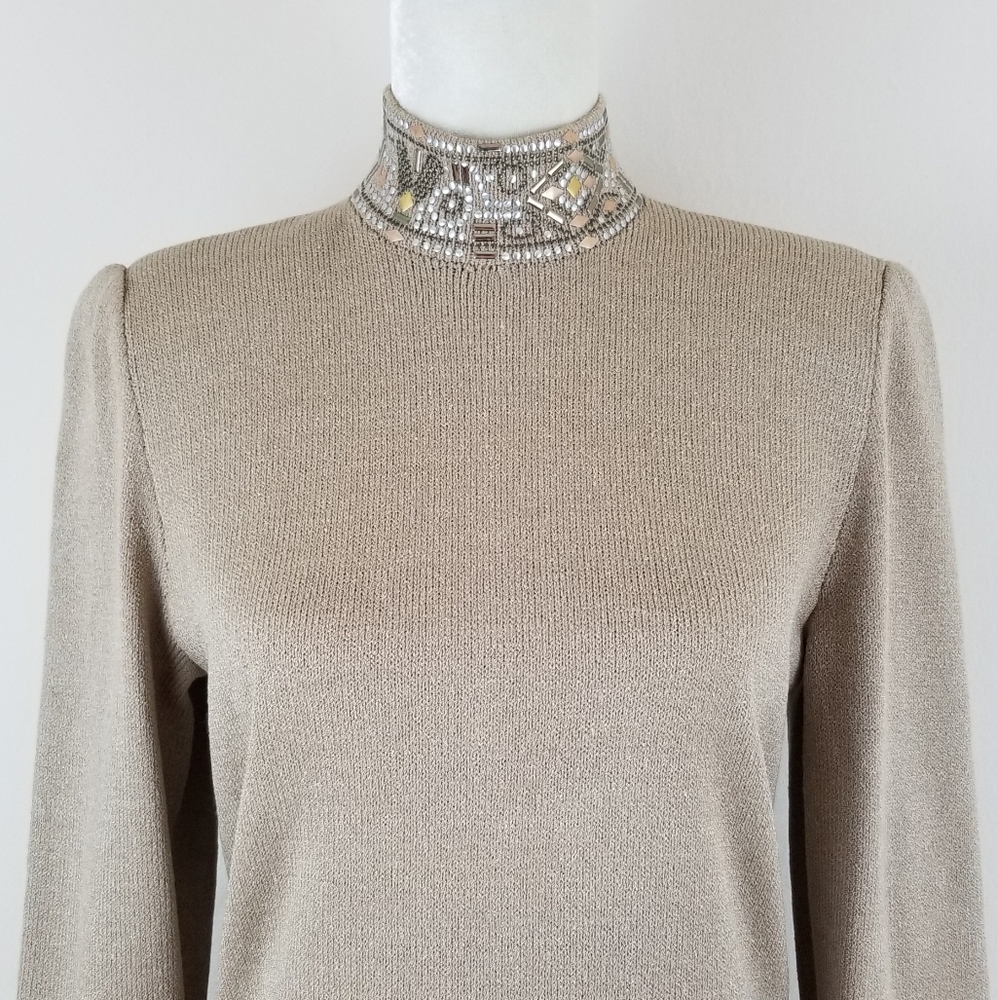 VTG 80s Toula Santana-Knit Wiggle Dress - Picture 2 of 8